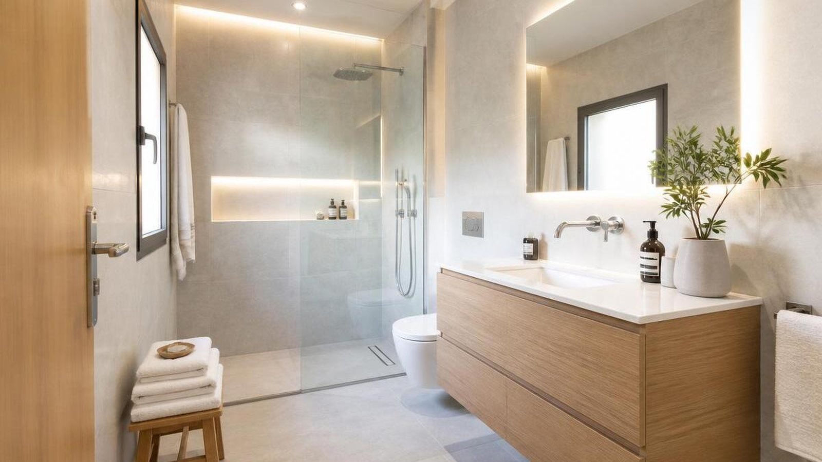 El mismo baño después de la reforma